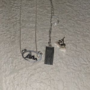 Mountain necklaces and earrings